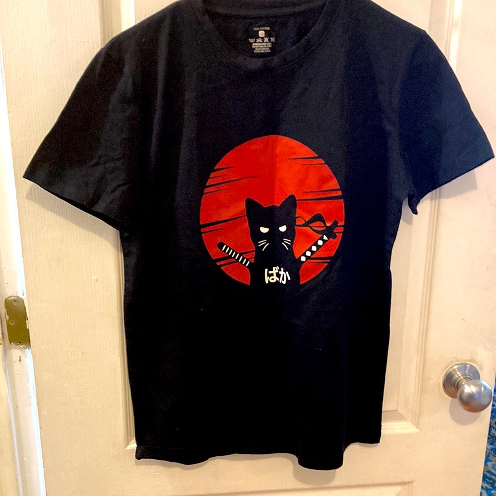 Mob Psycho 100 crunchy roll - Anime Black Graphic Tee Shirt short sleeves size M